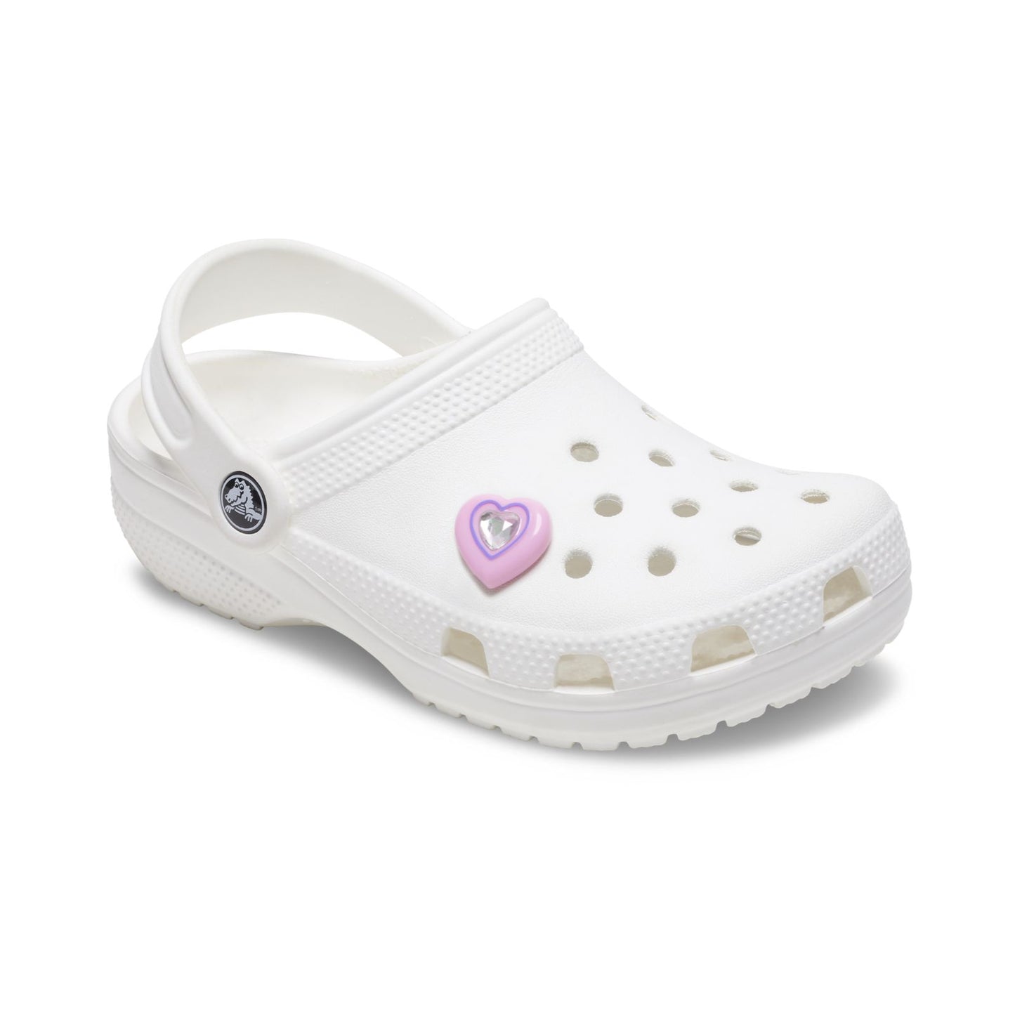 Pink Heart With Gem Unisex Multi Jibbitz