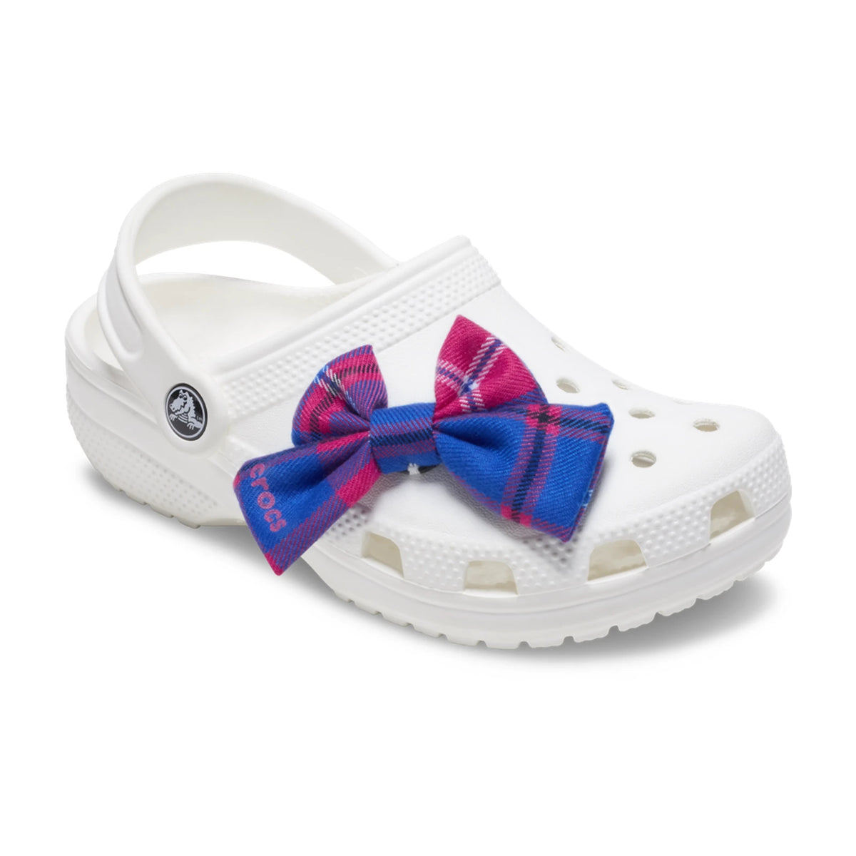 Pink Plaid Knit Bow Jibbitz