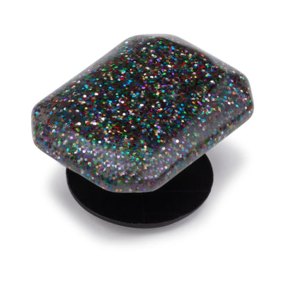Jibbitz Black Rainbow Glitter Gem Unisex Multi