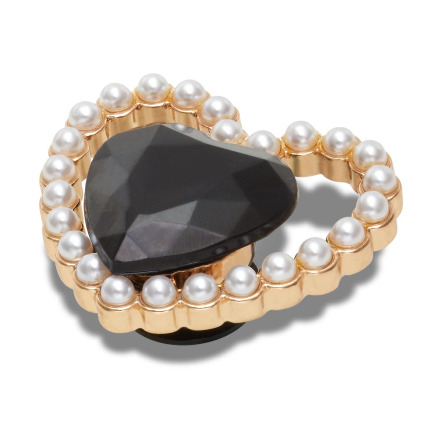 Jibbitz Black Gem Pearl Heart Unisex Multi