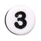 Jibbitz Number Three Tiny Friendship Unisex Multi