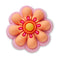 Tiny Orange And Pink Flower Unisex Multi Jibbitz