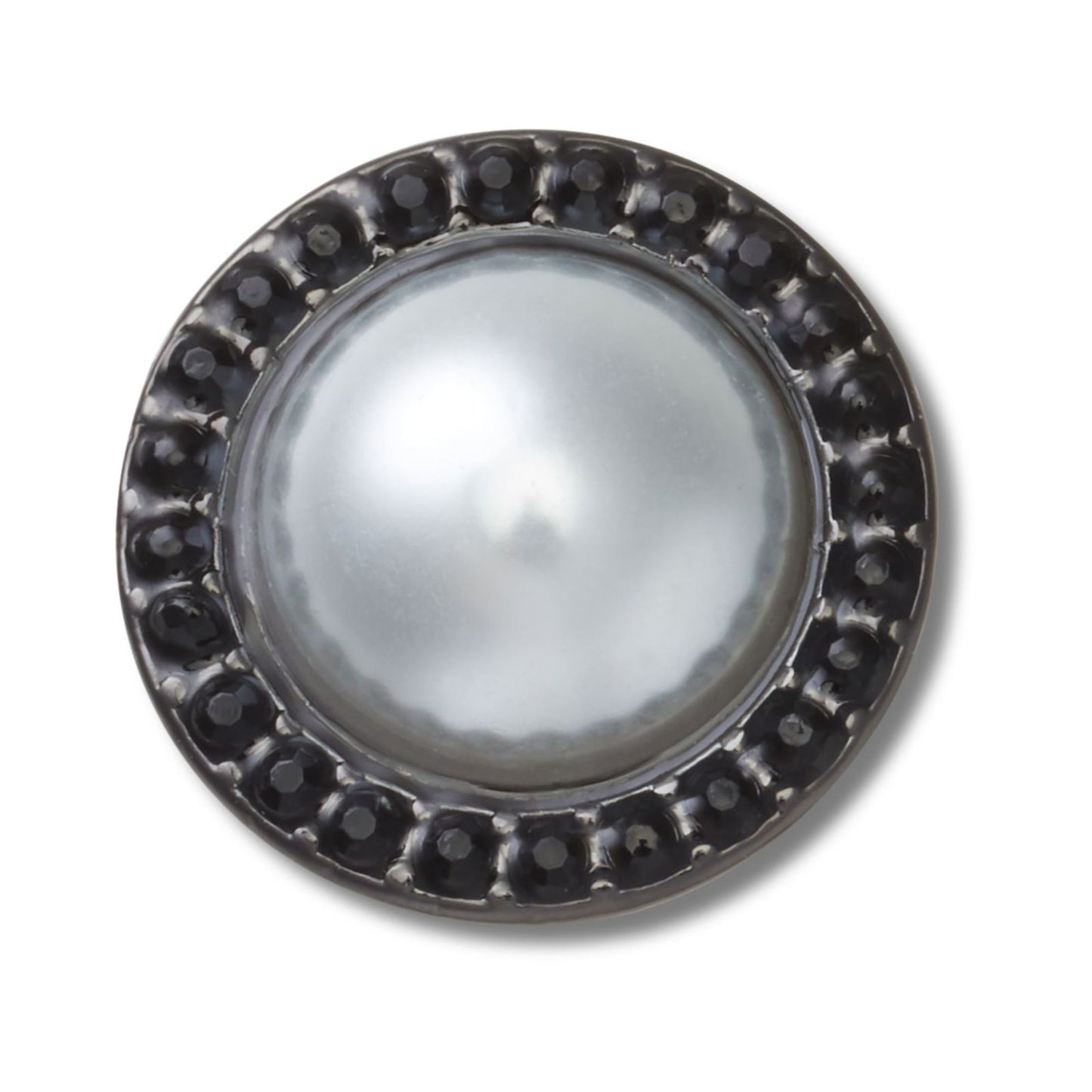 Jibbitz Pearl With Black Gem Base Unisex Multi