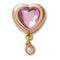 Jibbitz Gold Heart Gem With Pearl Unisex Multi