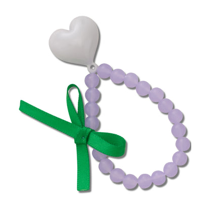 Heart Meta Beaded Dangle Jibbitz
