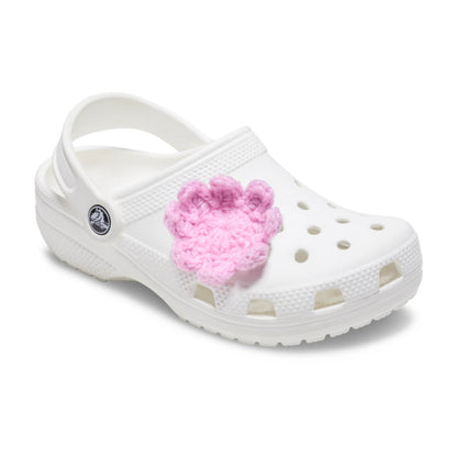 Crochet Light Pink Flower Jibbitz