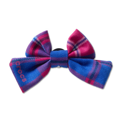 Pink Plaid Knit Bow Jibbitz