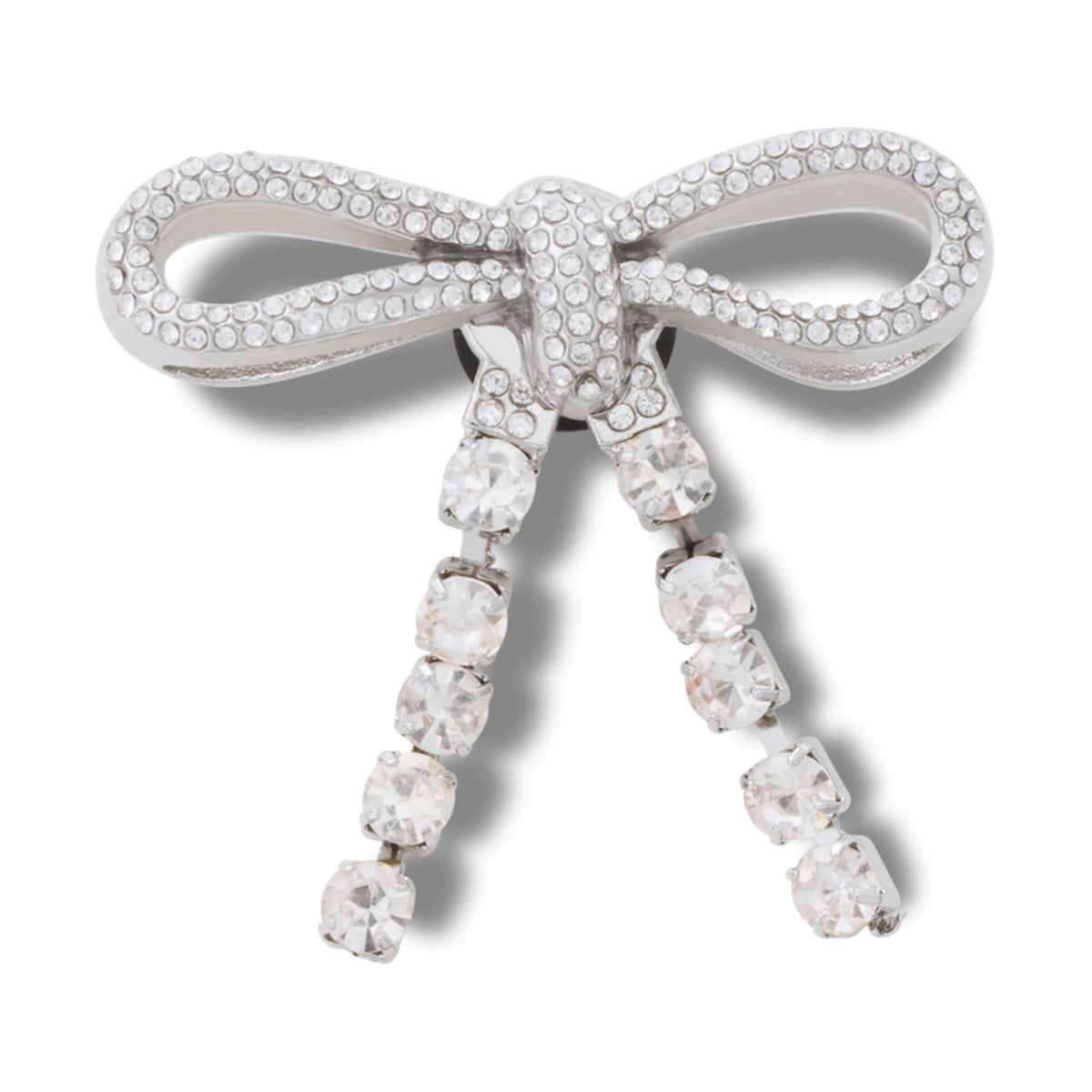 Silver Gem Bow Jibbitz