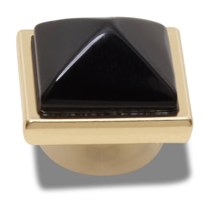 Black And Gold Pyramid Stud Jibbitz