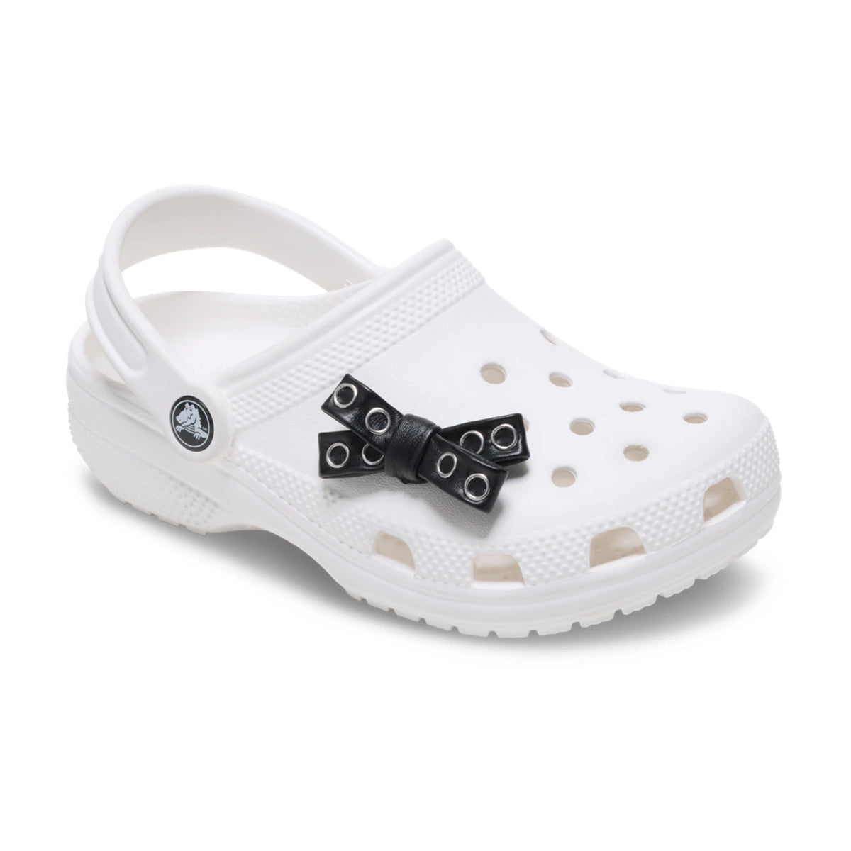 Black Grommet Studded Bow Jibbitz