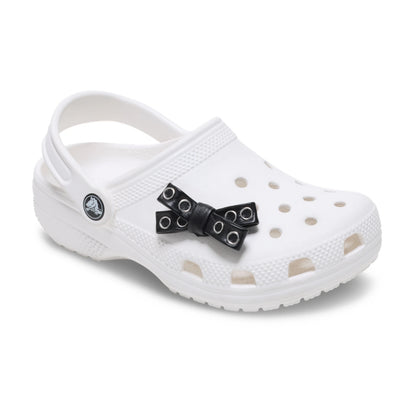Black Grommet Studded Bow Jibbitz