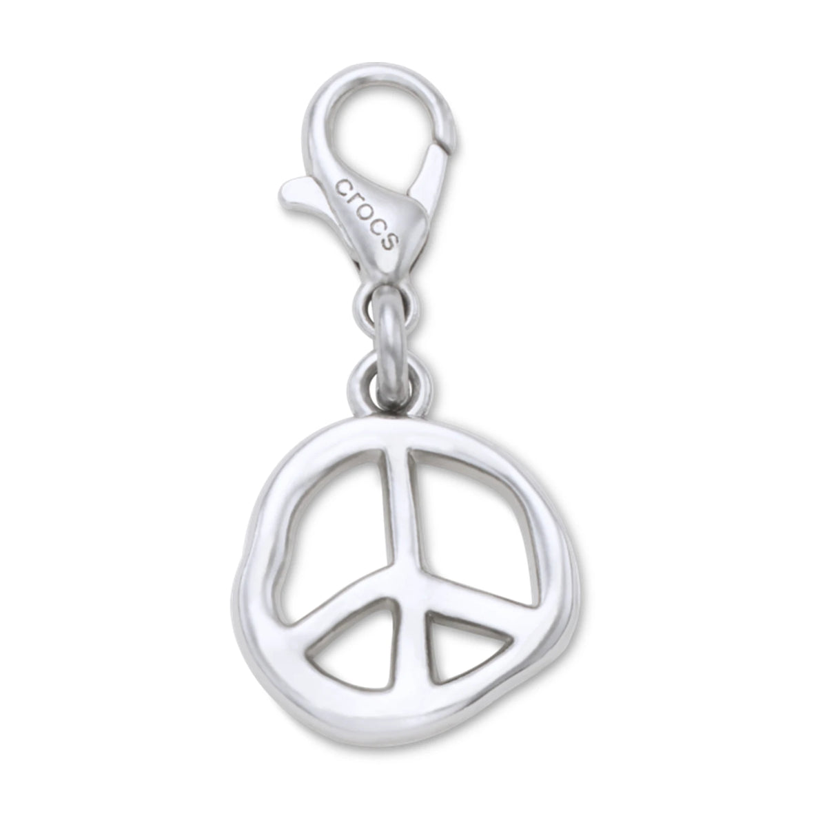 Silver Melted Peace Charm Jibbitz