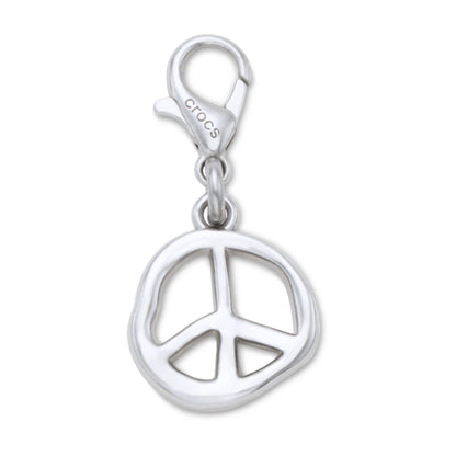 Silver Melted Peace Charm Jibbitz