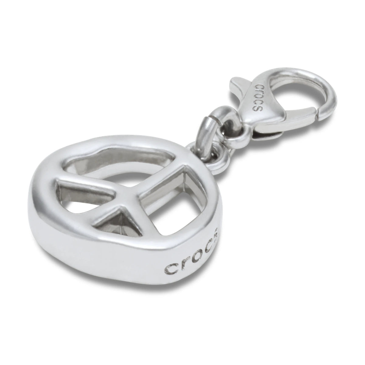 Silver Melted Peace Charm Jibbitz