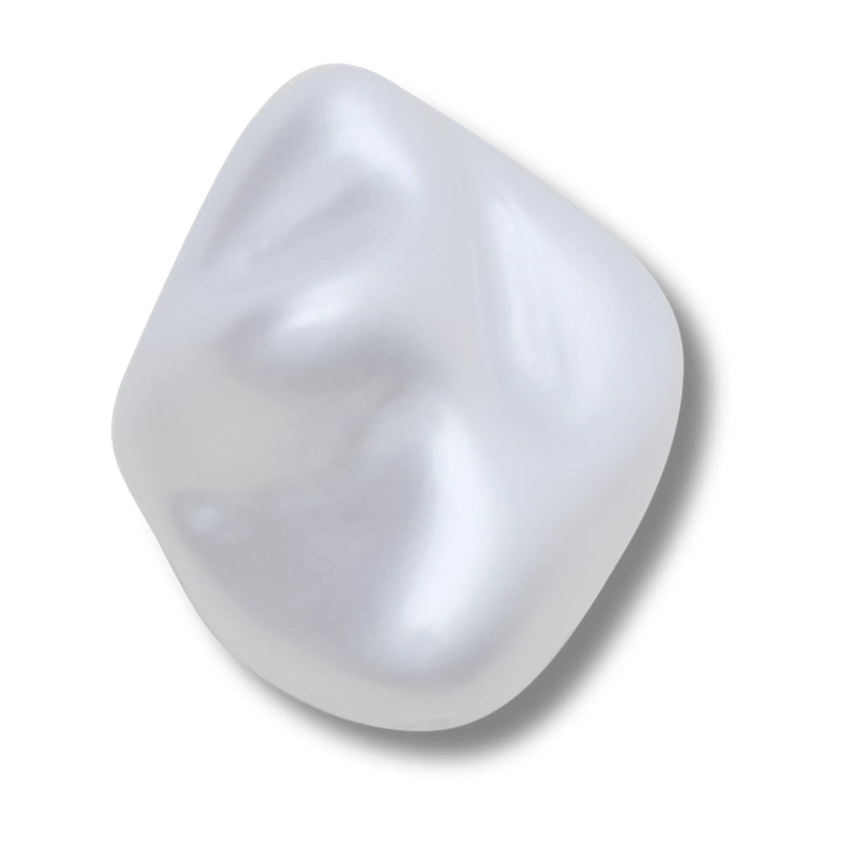 White Square Baroque Pearl Jibbitz