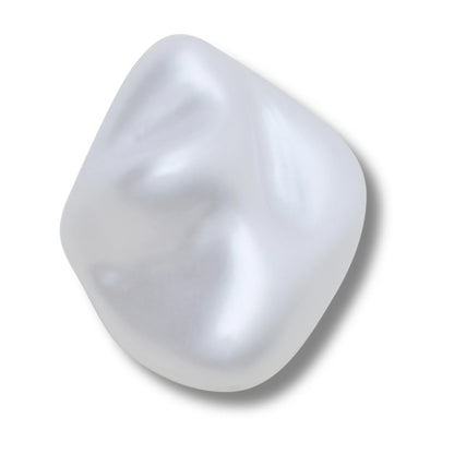 White Square Baroque Pearl Jibbitz