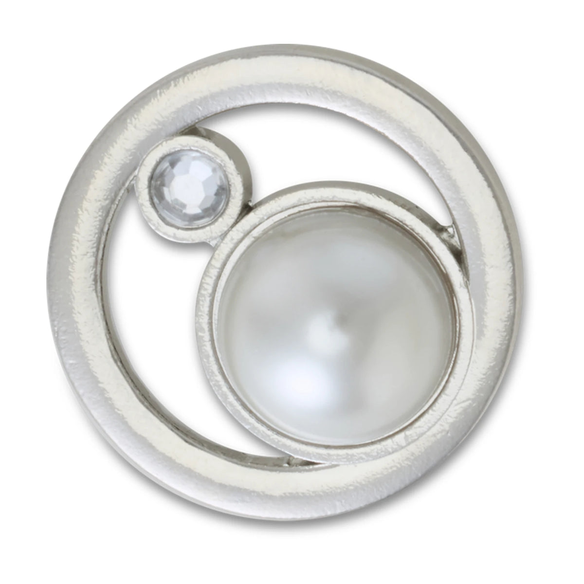 Silver Ring With Pearl Jibbitz