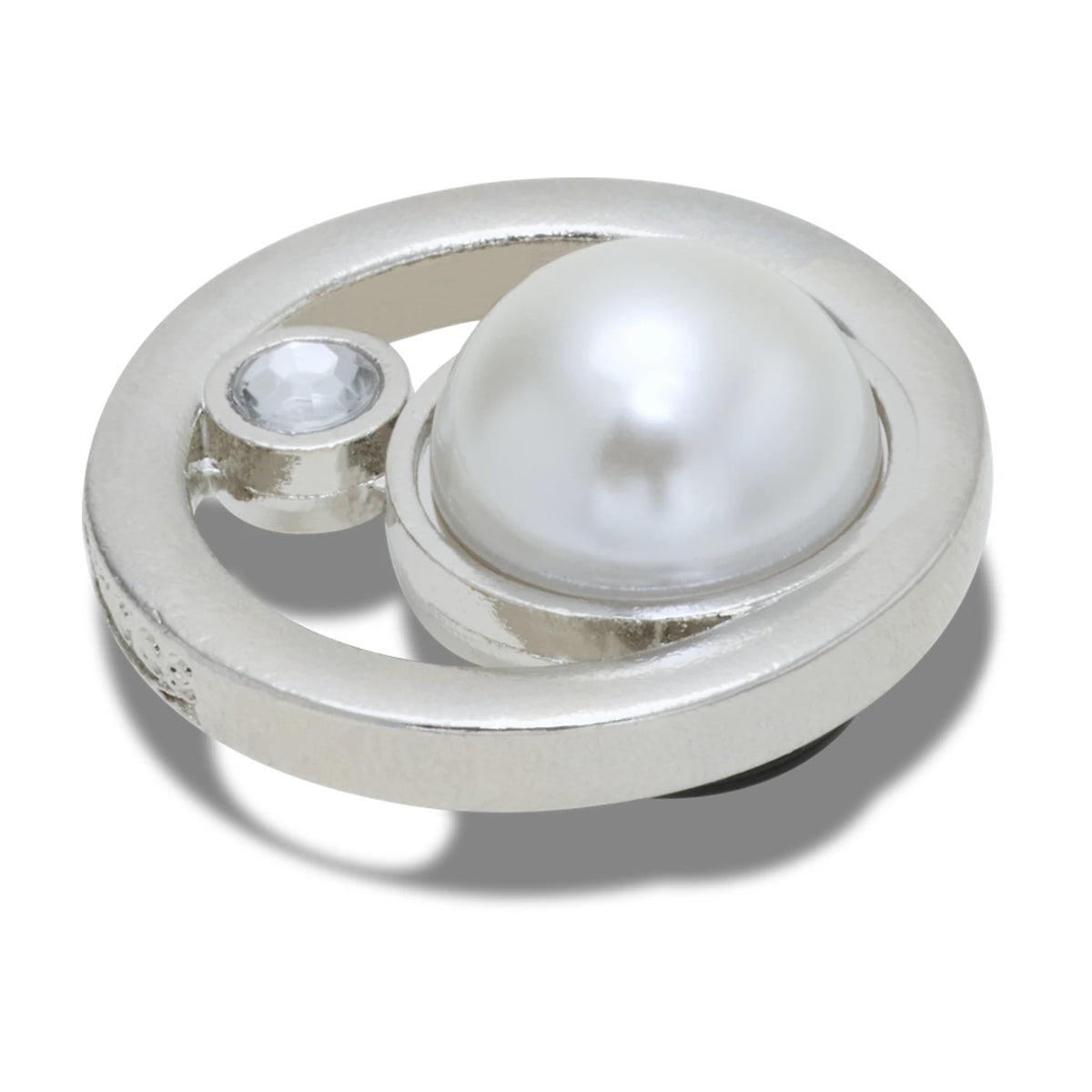 Silver Ring With Pearl Jibbitz