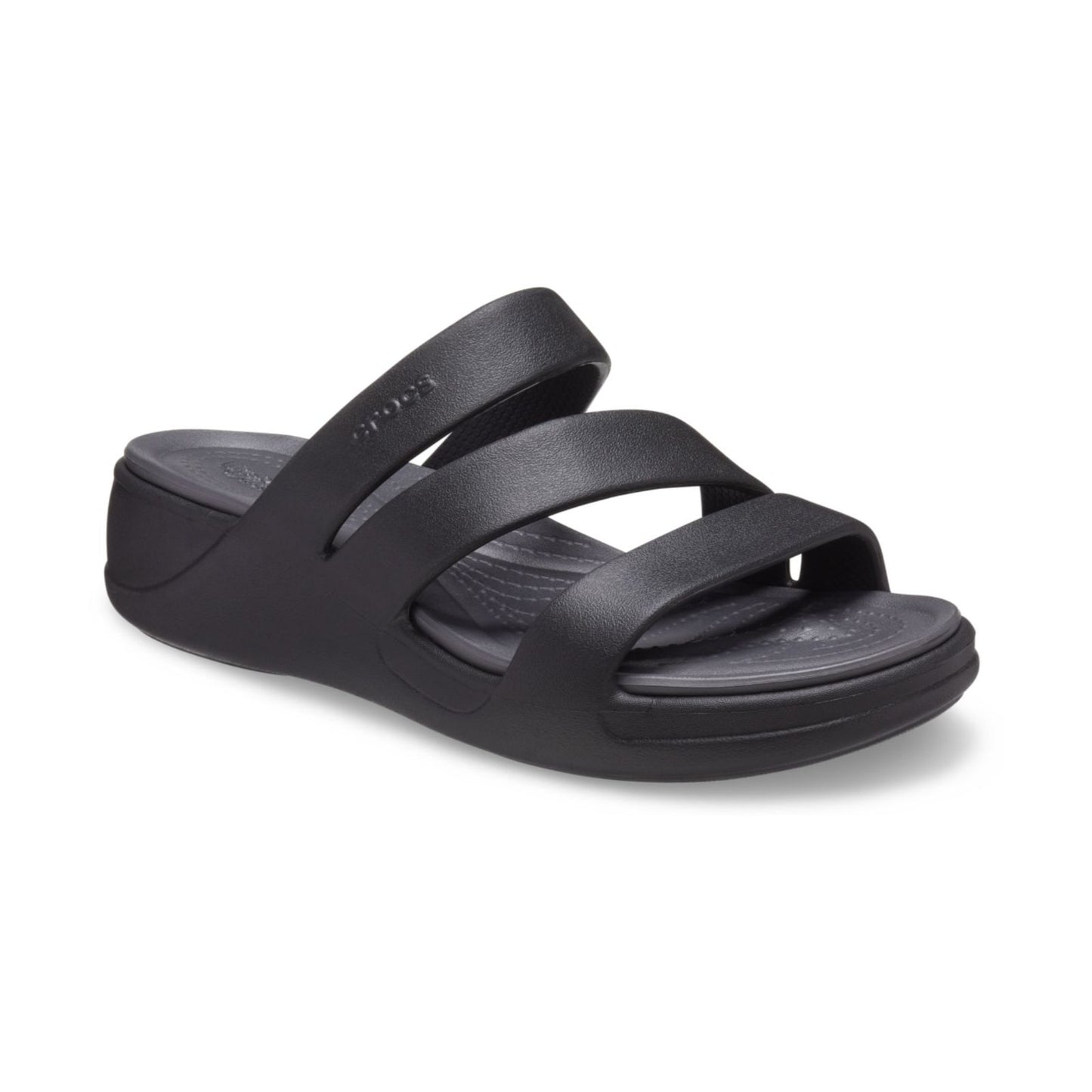 Crocs-207434-001-w9 Crocs Boca Strappy Wedge W Blk W9 Black