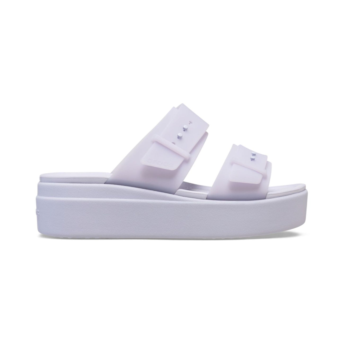 Brooklyn Buckle Frosted Low Wedge