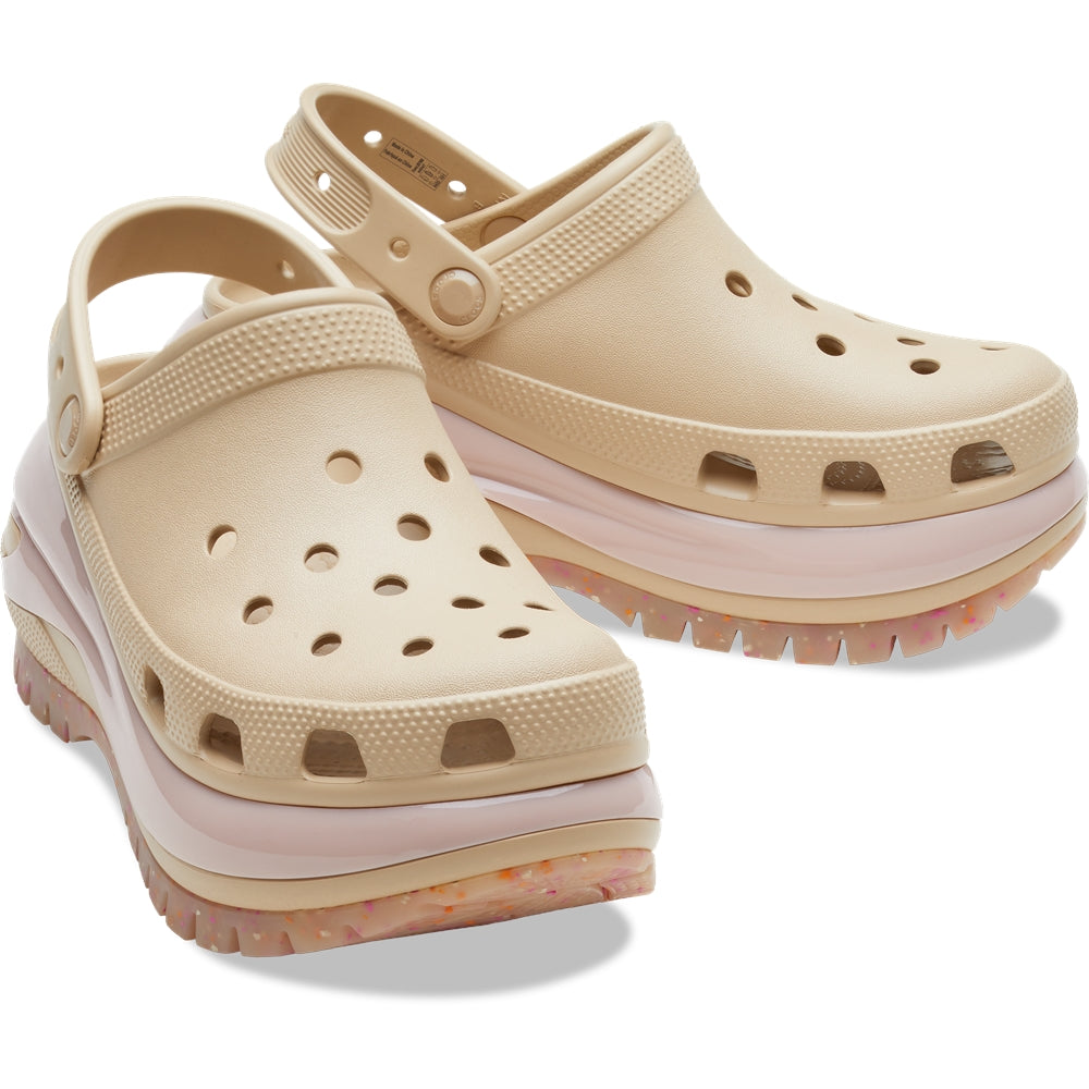 Crocs Mujer Classic Mega Crush Clog Zuecos Beige Crocs Costa Rica